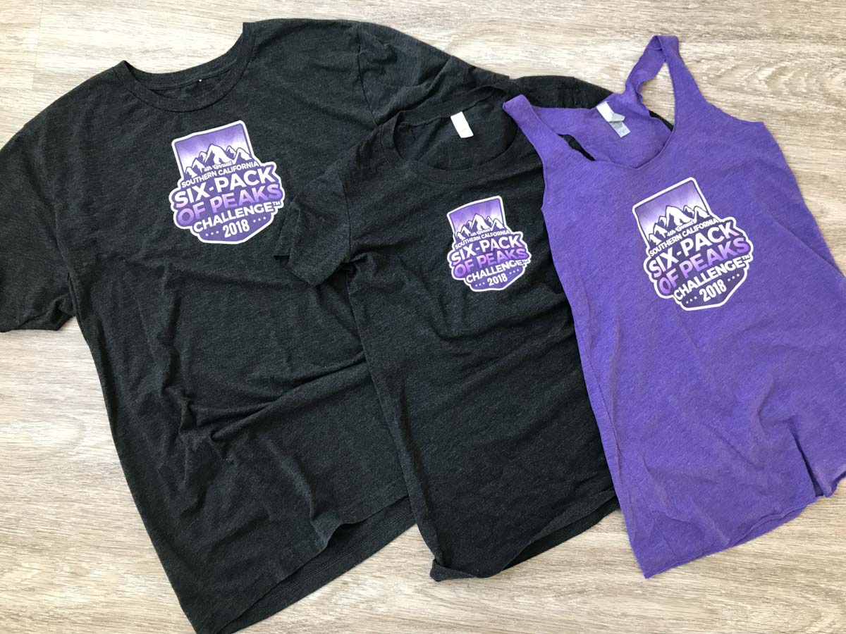 SoCal Six-Pack of Peaks t-shirts