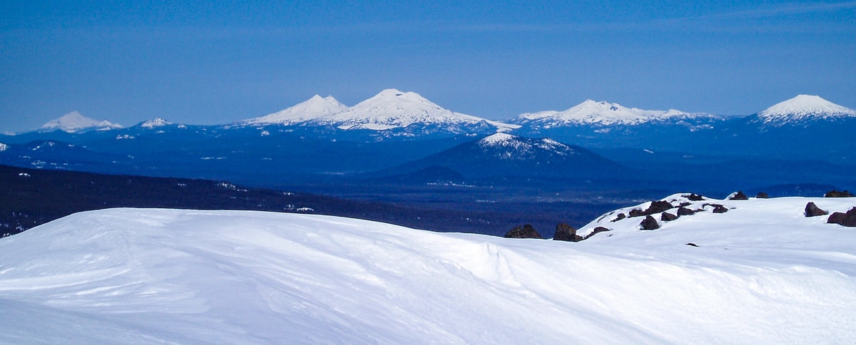 View from Maiden Peak in snow