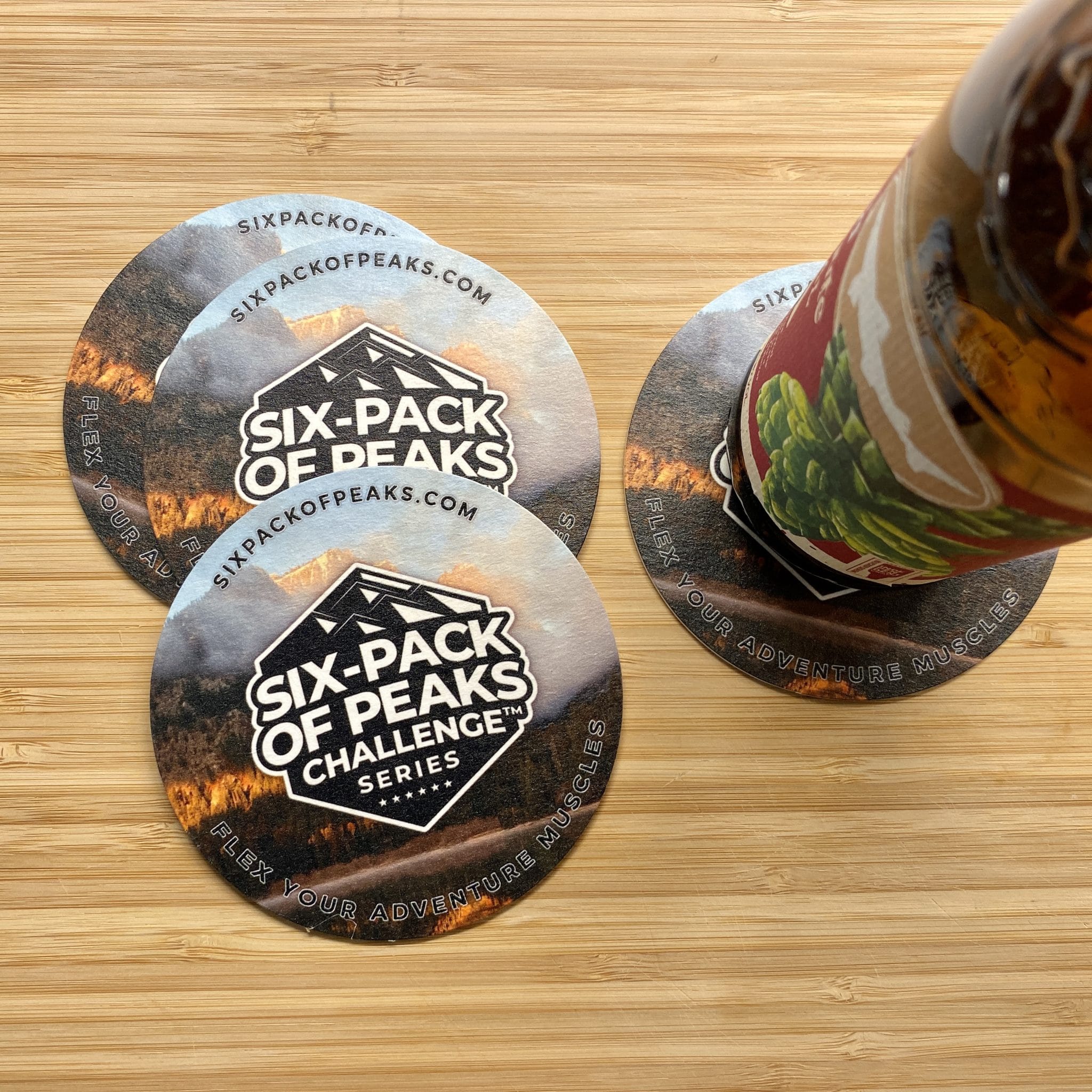 Six-Pack of Peaks Series Coaster (action)